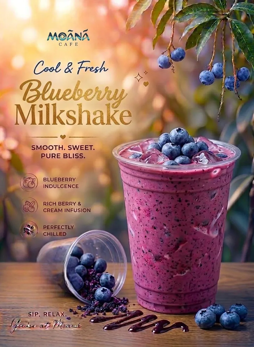 Blueberry Milkshake at Moānā Café