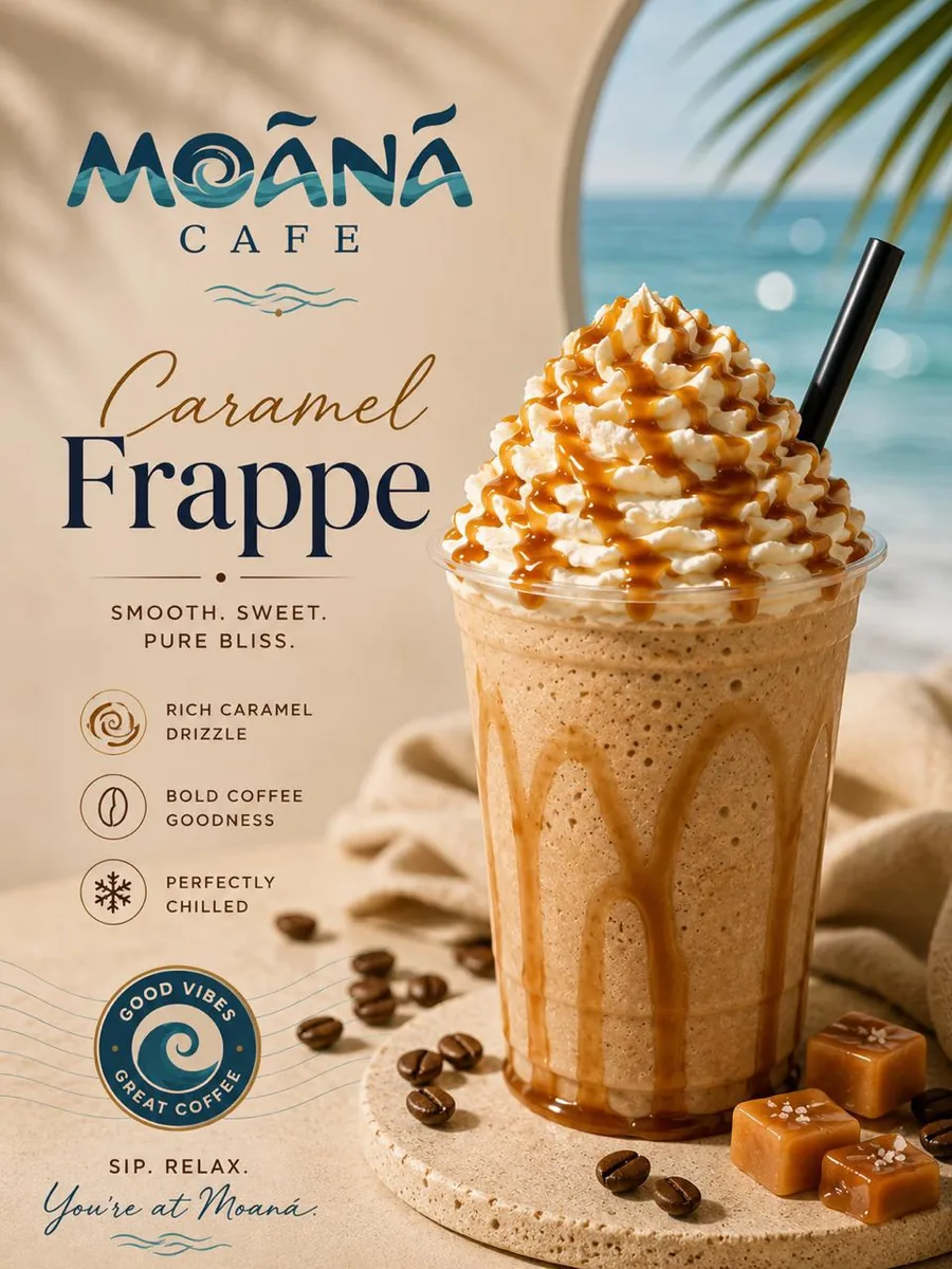 Caramel Frappé at Moānā Café