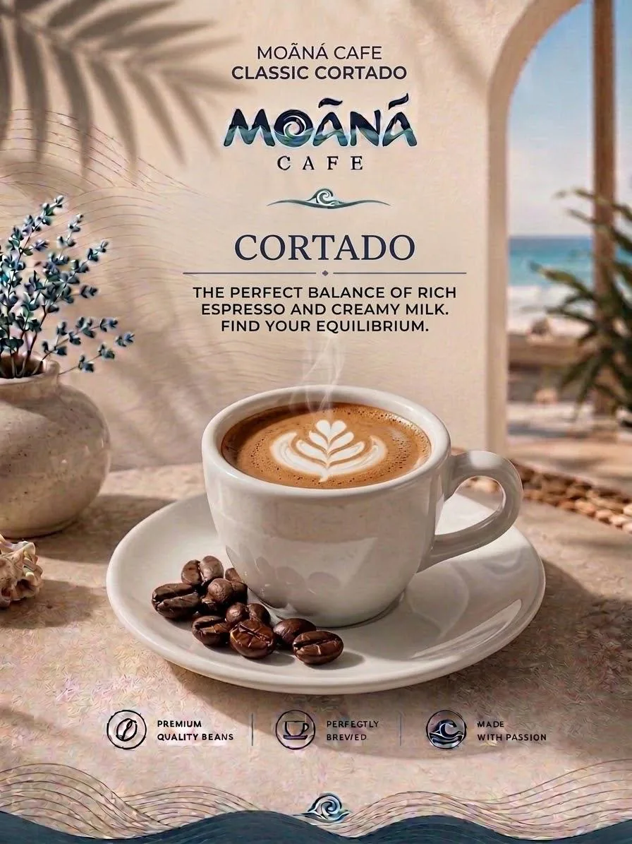 Classic Cortado at Moānā Café
