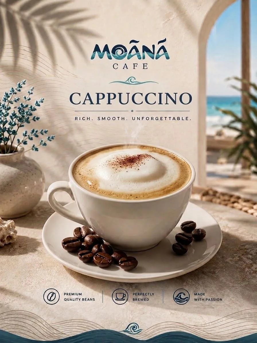 Cappuccino at Moānā Café