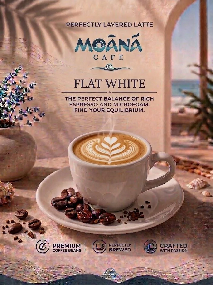Flat White at Moānā Café