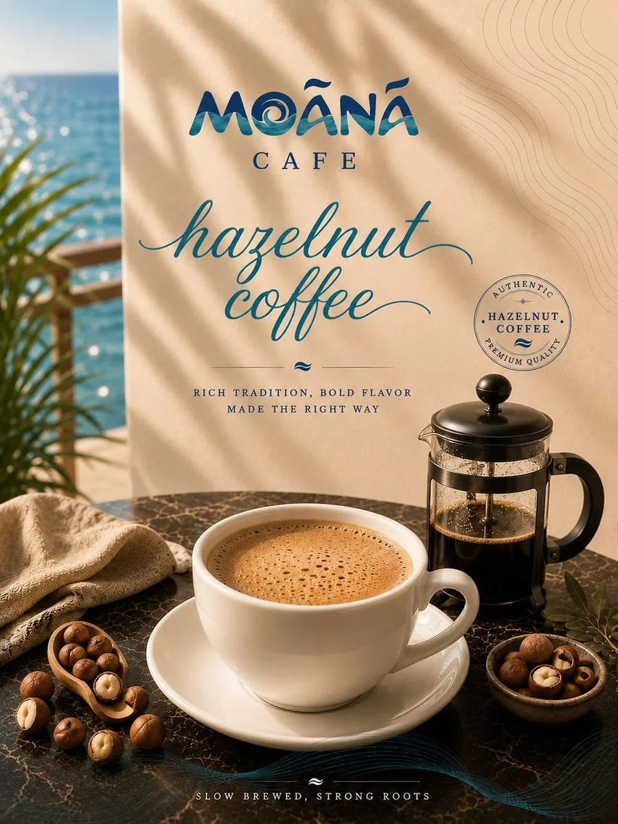 Hazelnut Coffee at Moānā Café
