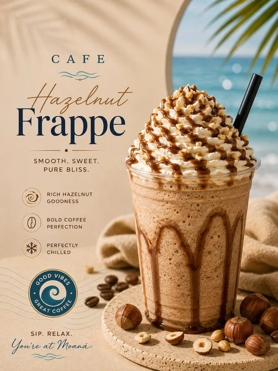 Hazelnut Frappé at Moānā Café