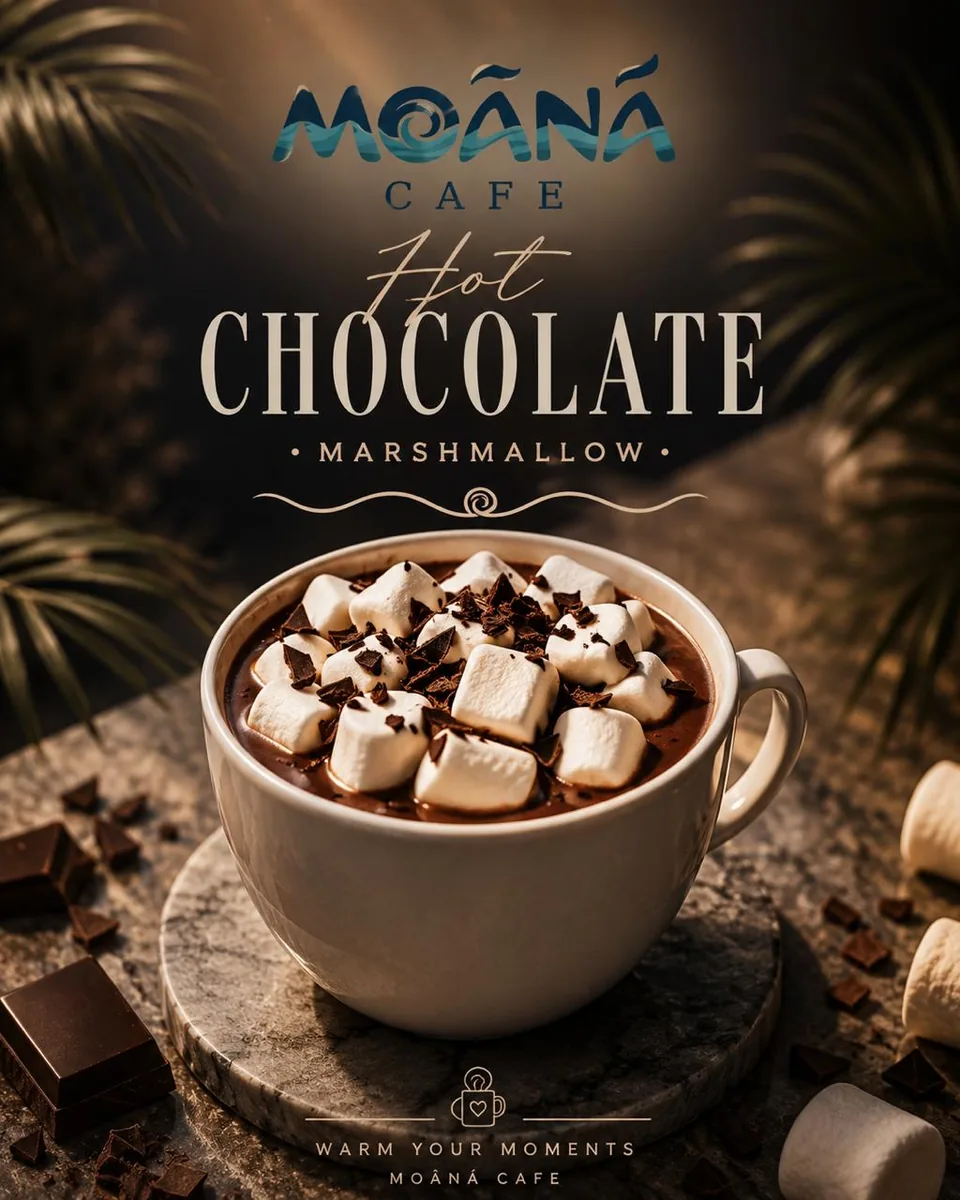 Marshmallow Hot Chocolate at Moānā Café
