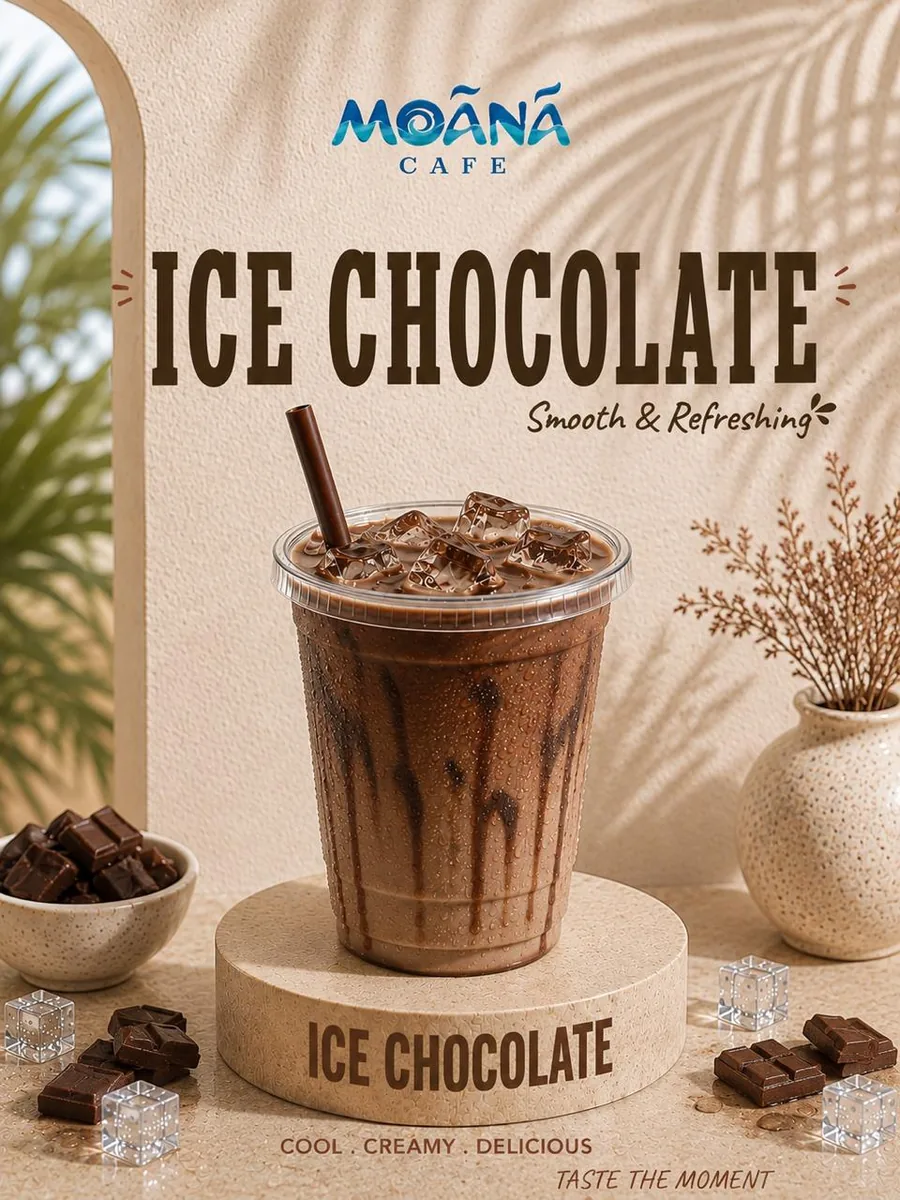 Iced Chocolate at Moānā Café