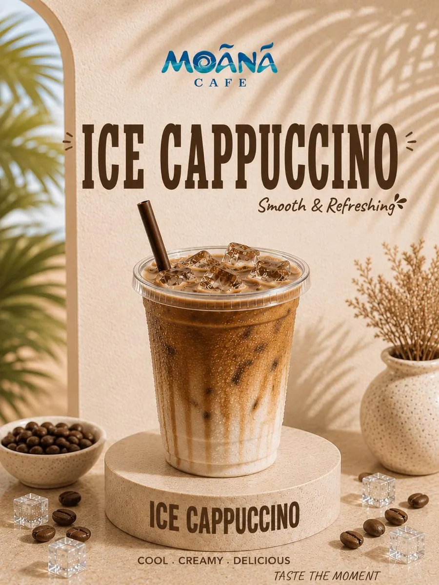 Iced Cappuccino at Moānā Café