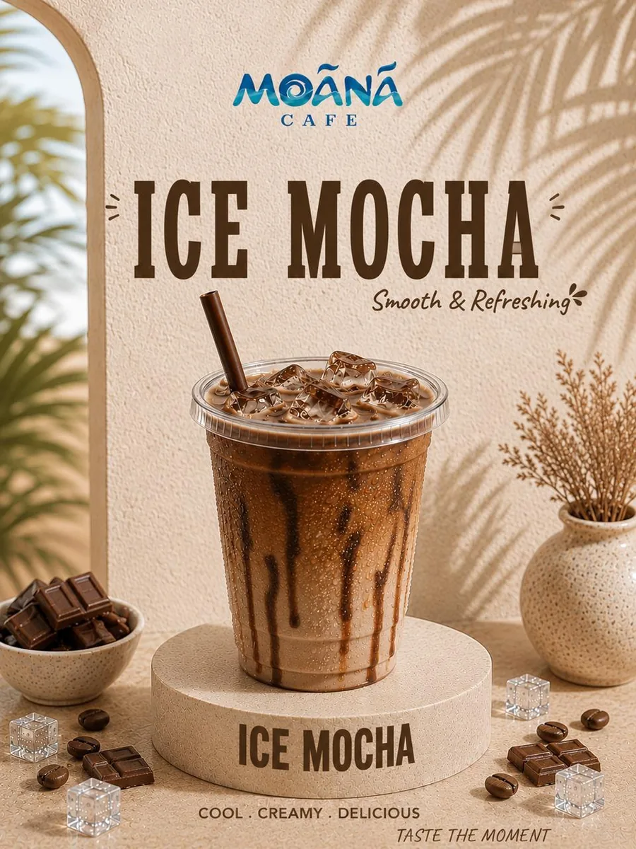 Iced Mocha at Moānā Café