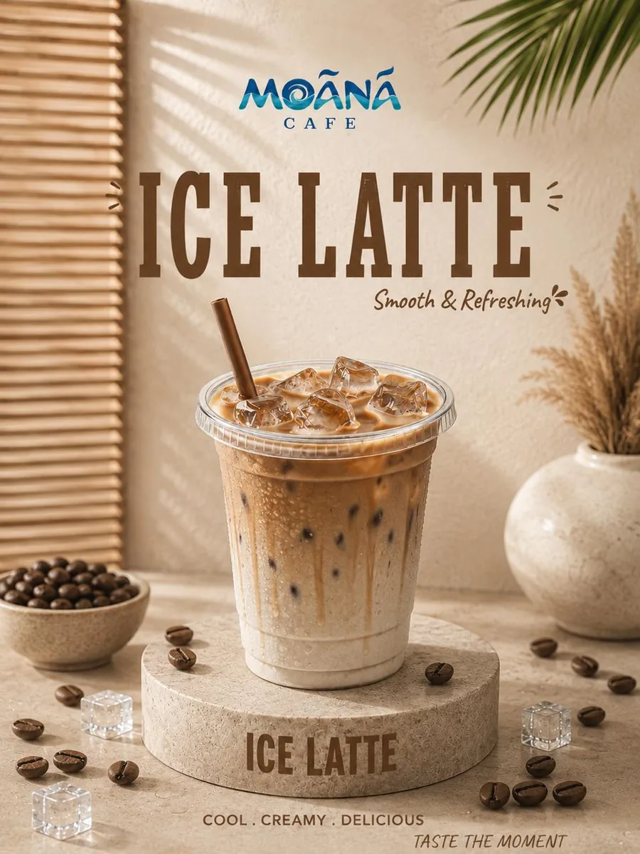 Iced Latte at Moānā Café