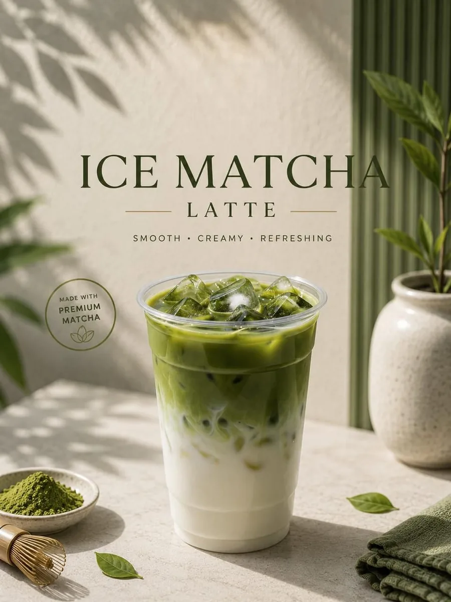 Iced Matcha Latte at Moānā Café