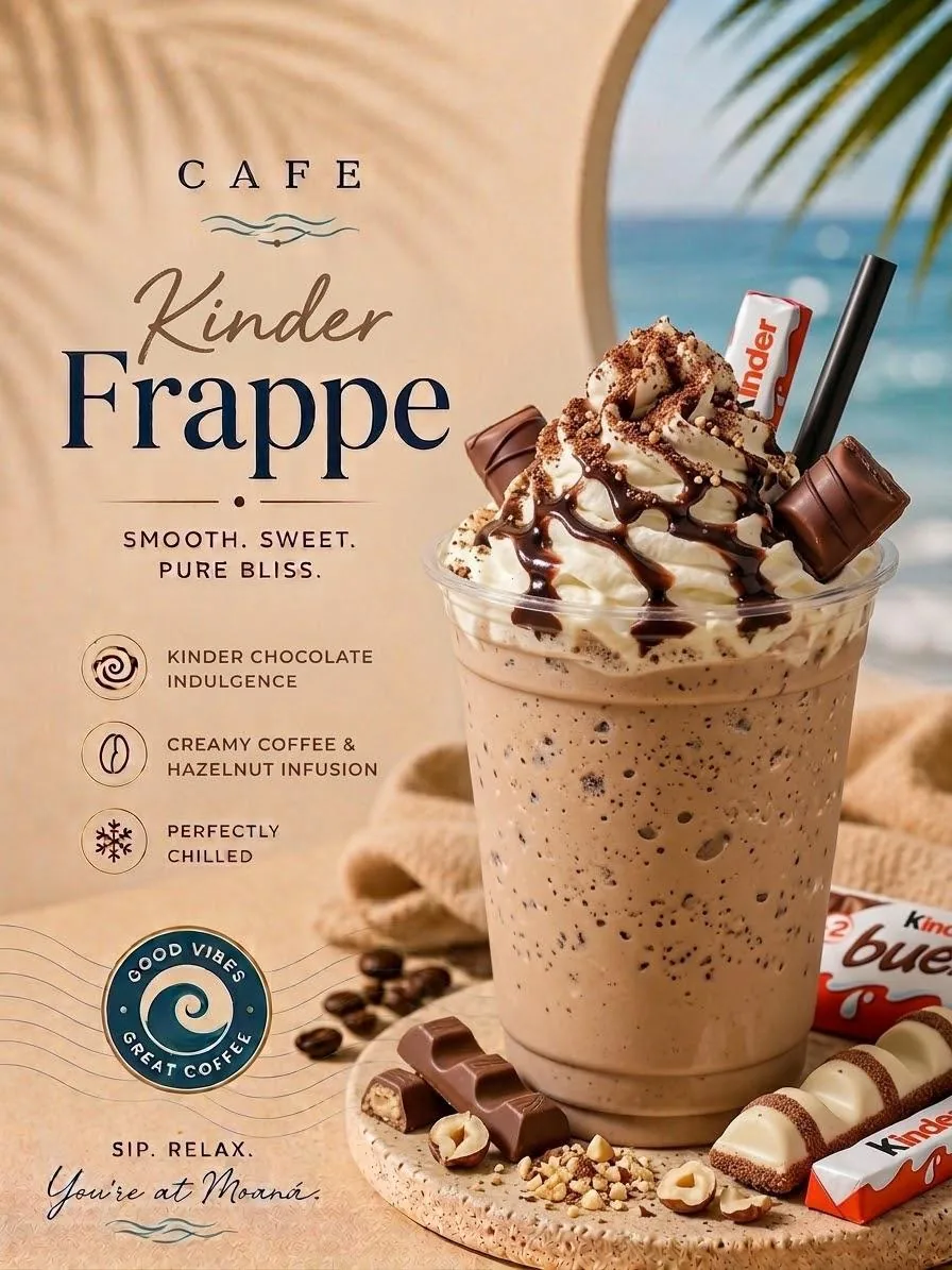 Kinder Frappé at Moānā Café