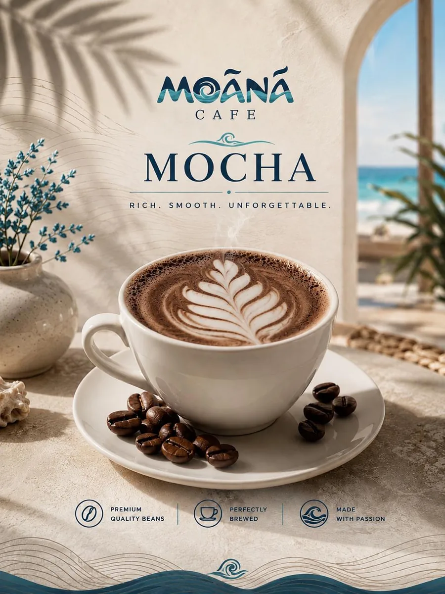 Mocha at Moānā Café