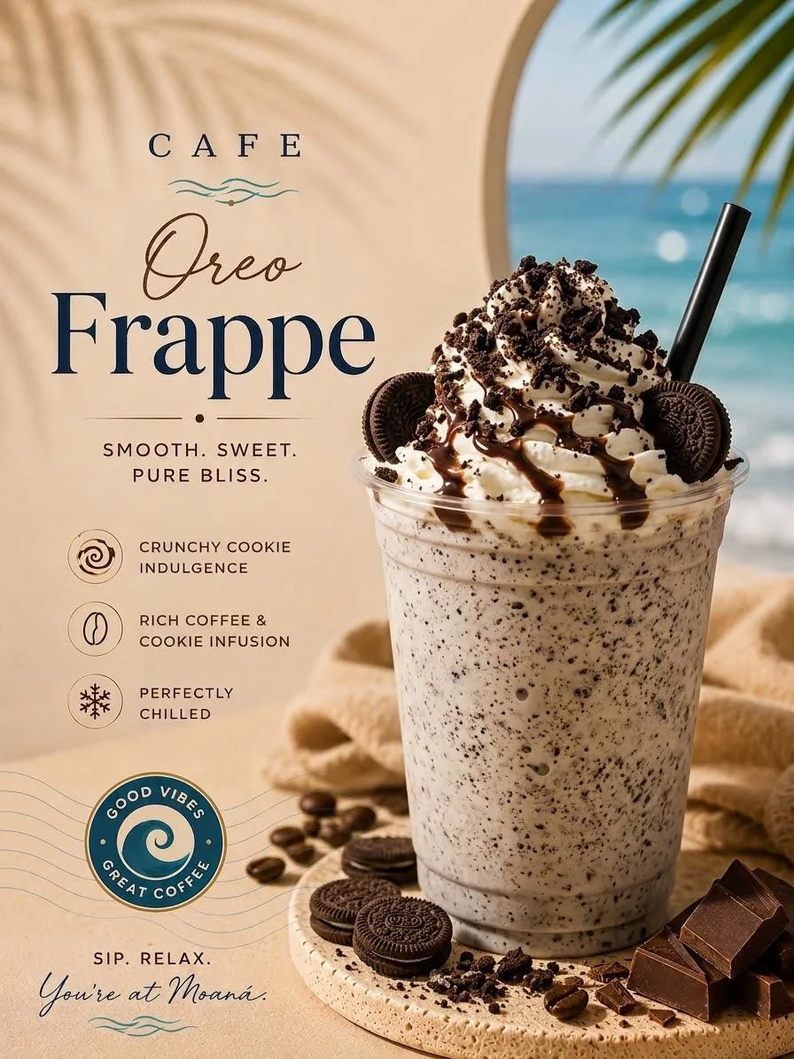 Oreo Frappé at Moānā Café