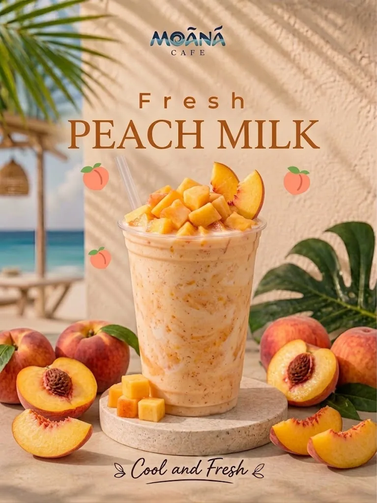 peach with milkat Moānā Café