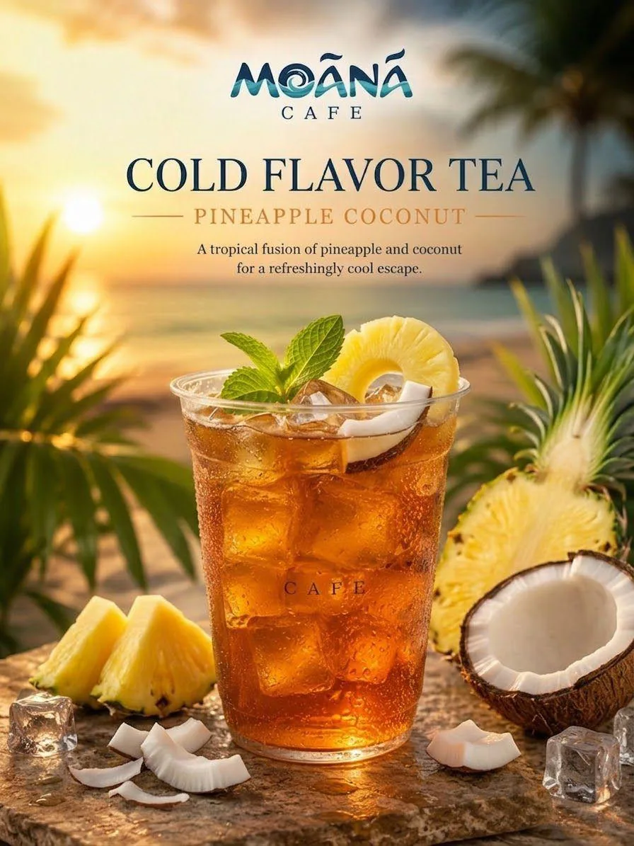 Pineapple Coconut Cold Tea at Moānā Café