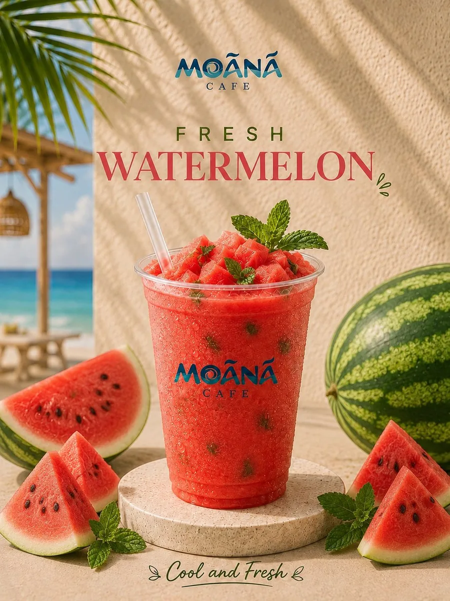 Fresh Watermelon at Moānā Café